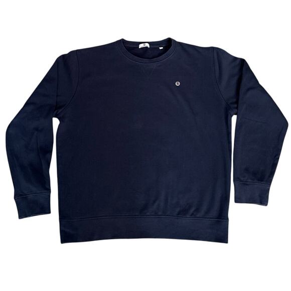 Serge Blanco Size L Crewneck Sweatshirt Marine Blue - Picture 1 of 6